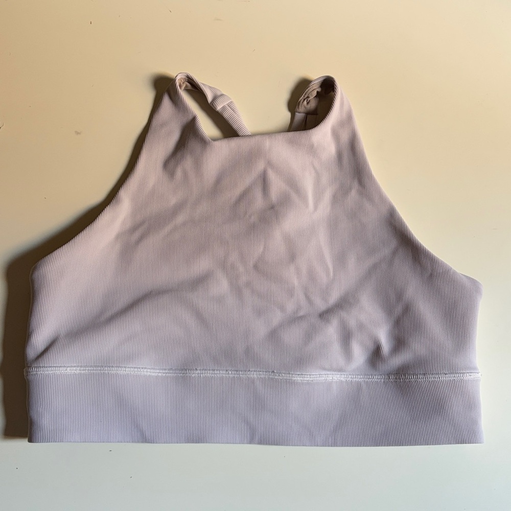 lululemon athletica light lavender high-neck sports bra